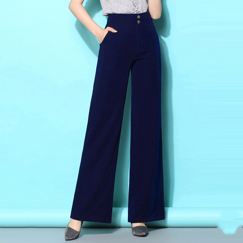 Summer Wear and Spring Wear Super Drape High Waist Straight Pants Big Feet