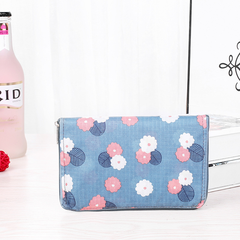 Korean style floral fabric folding shopping bag