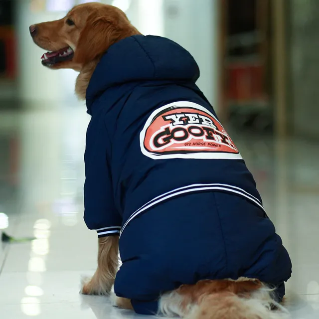Medium And Large Dog Samo Husky Pet Big Dog Cotton Coat Navy Blue - Shop at LoveMi