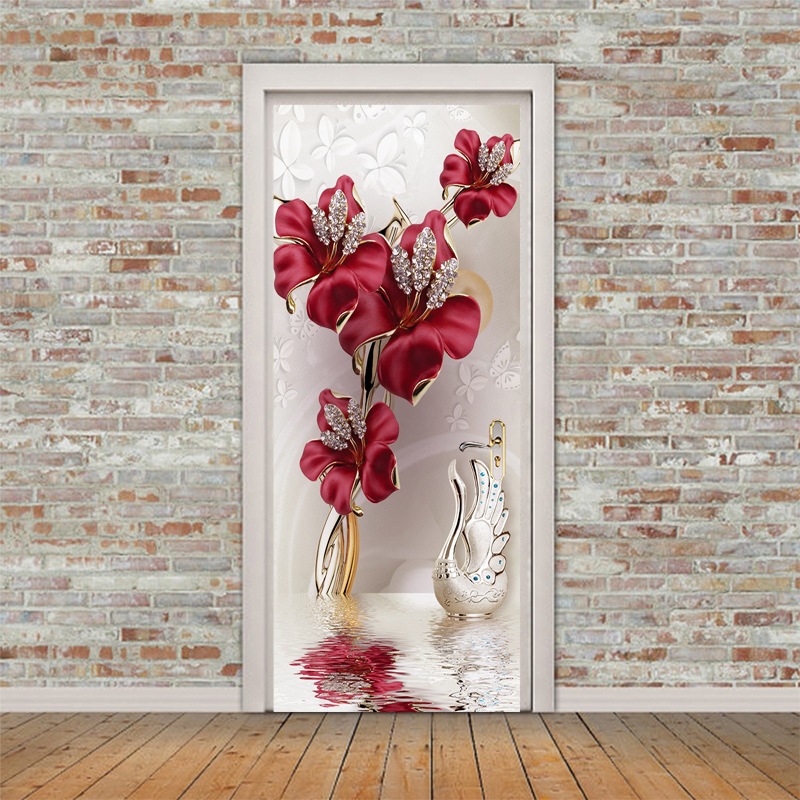 Painted wall stickers for glass doors