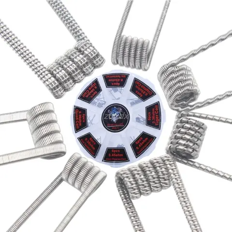 48pcs Pre Built Coils Rta Rda Flat Twisted Fused