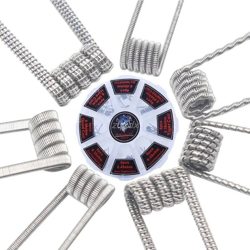48pcs Pre Built Coils Rta Rda Flat Twisted Fused