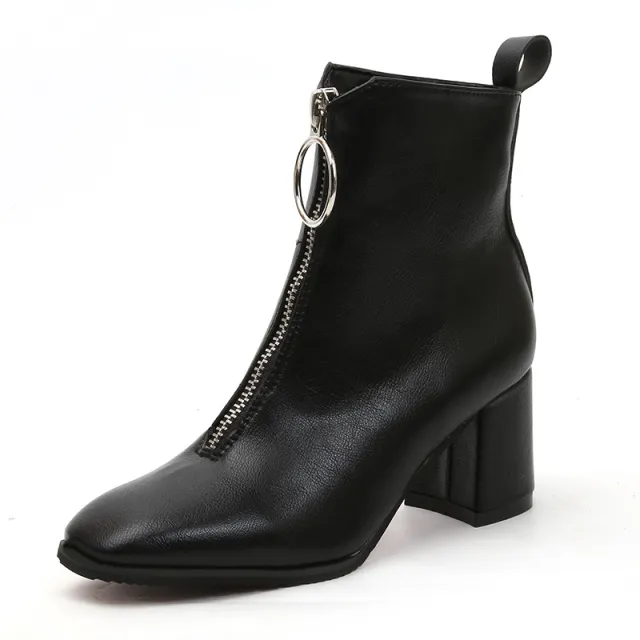 Round toe Martin boots Black - Shop at LoveMi