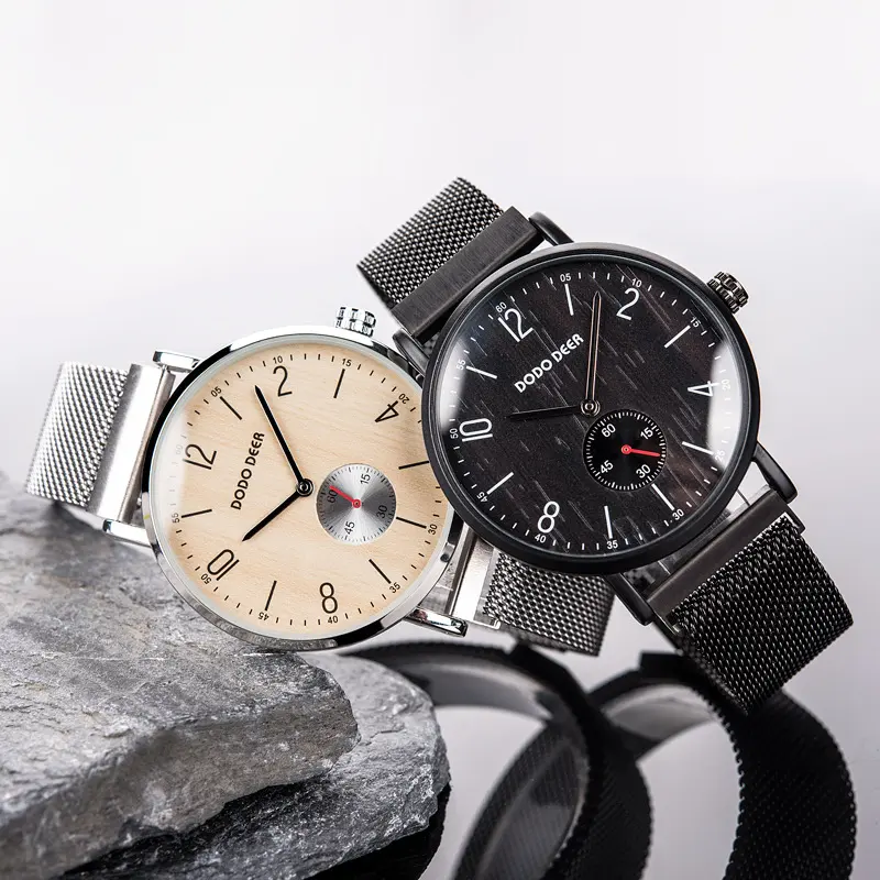 Wooden Dial Fashion Dimple Men and Women Watches