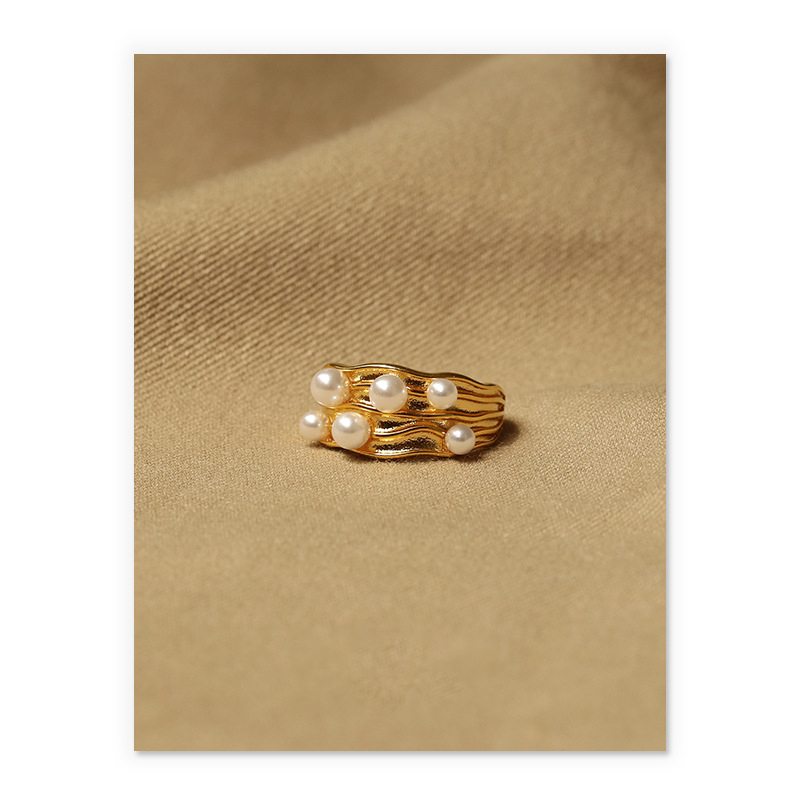 Electroplating pearl ring