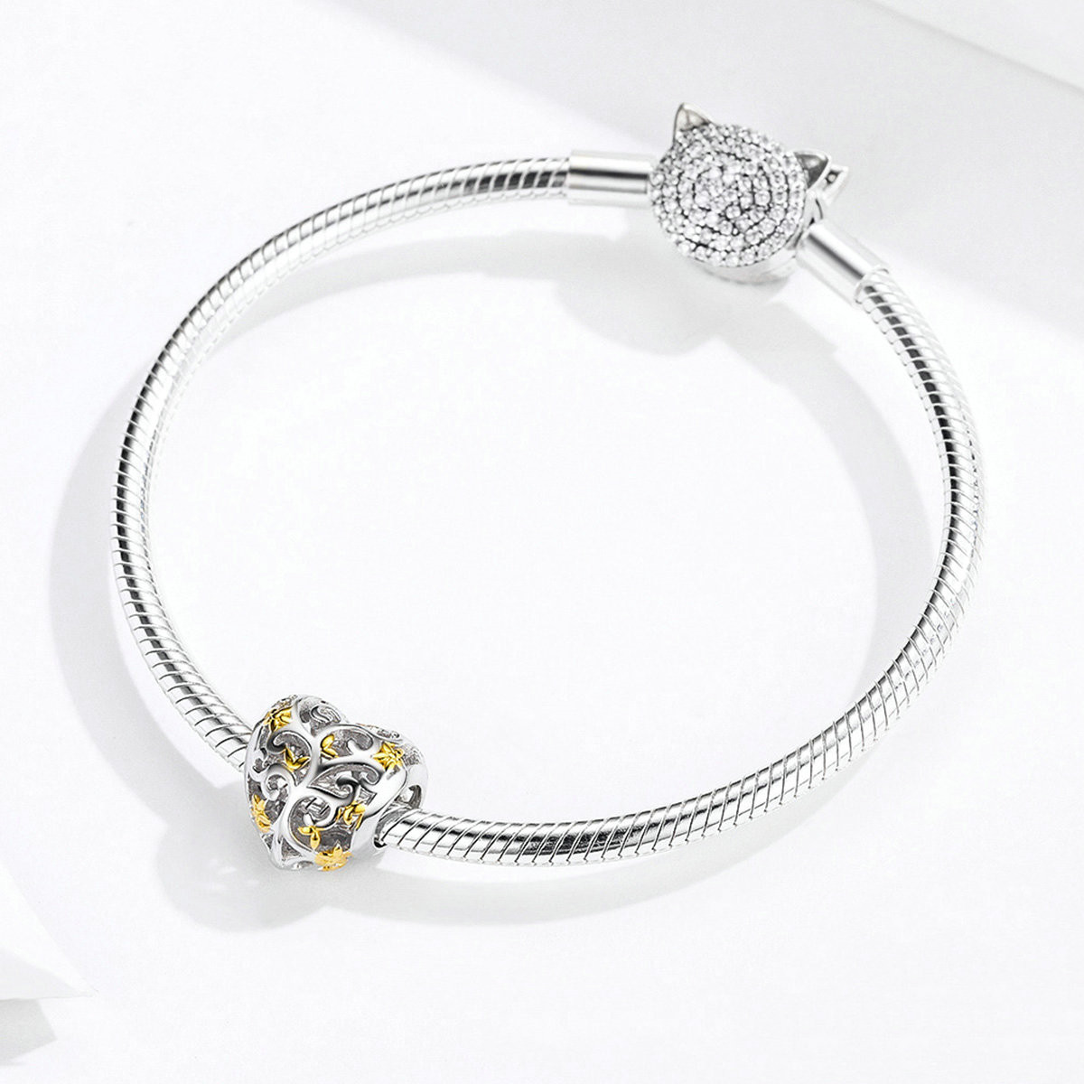 Sterling silver handmade diy bracelet beads