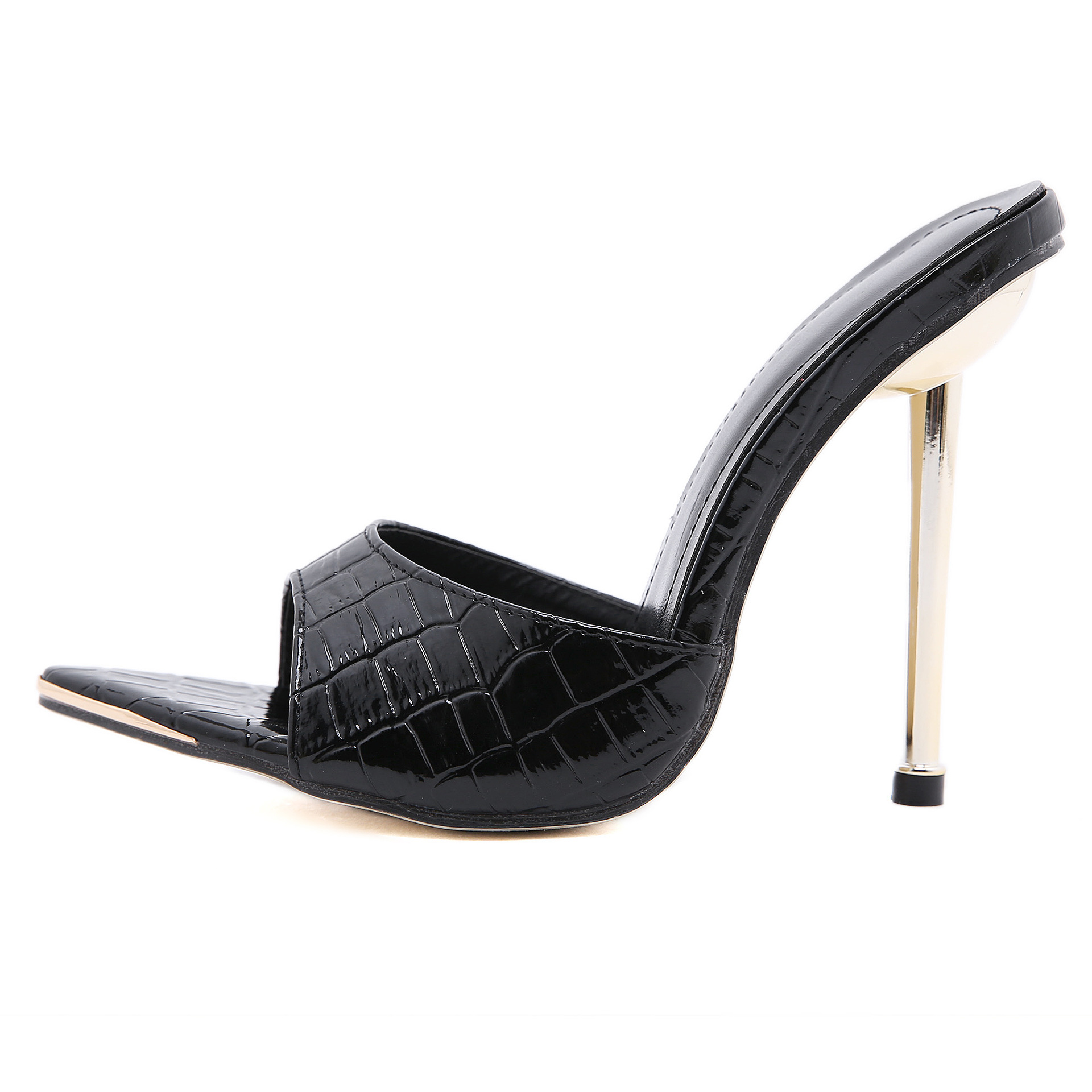 Summer New Metal Toe High Heel Women's Shoes Black - Shop at LoveMi