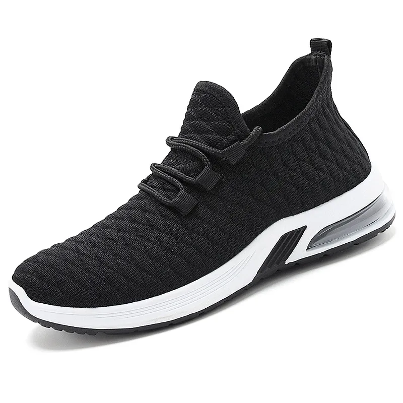 Mesh air cushion running shoes - Black