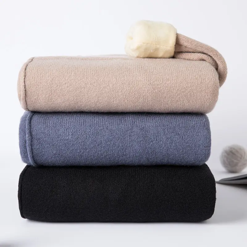 Thick plus fleece sweater crew neck