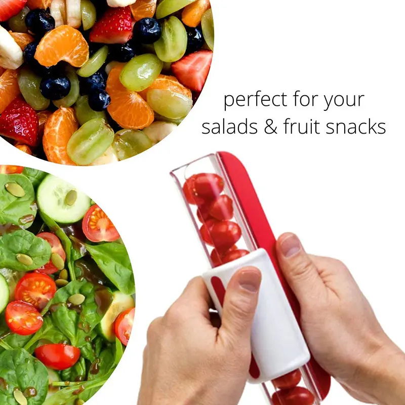 Tomato Chip Slicer Vegetable Fruit Zip Knife Grape Cutter