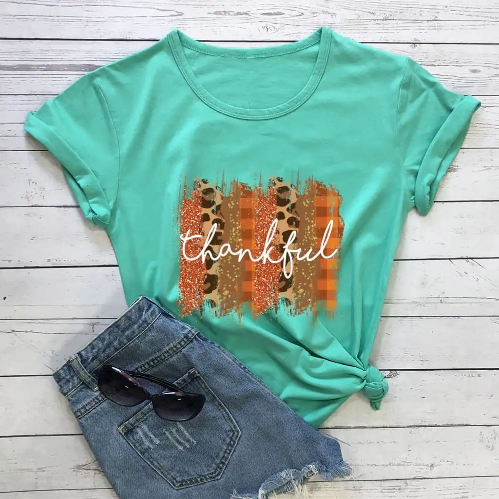 Autumn and winter print T-shirt