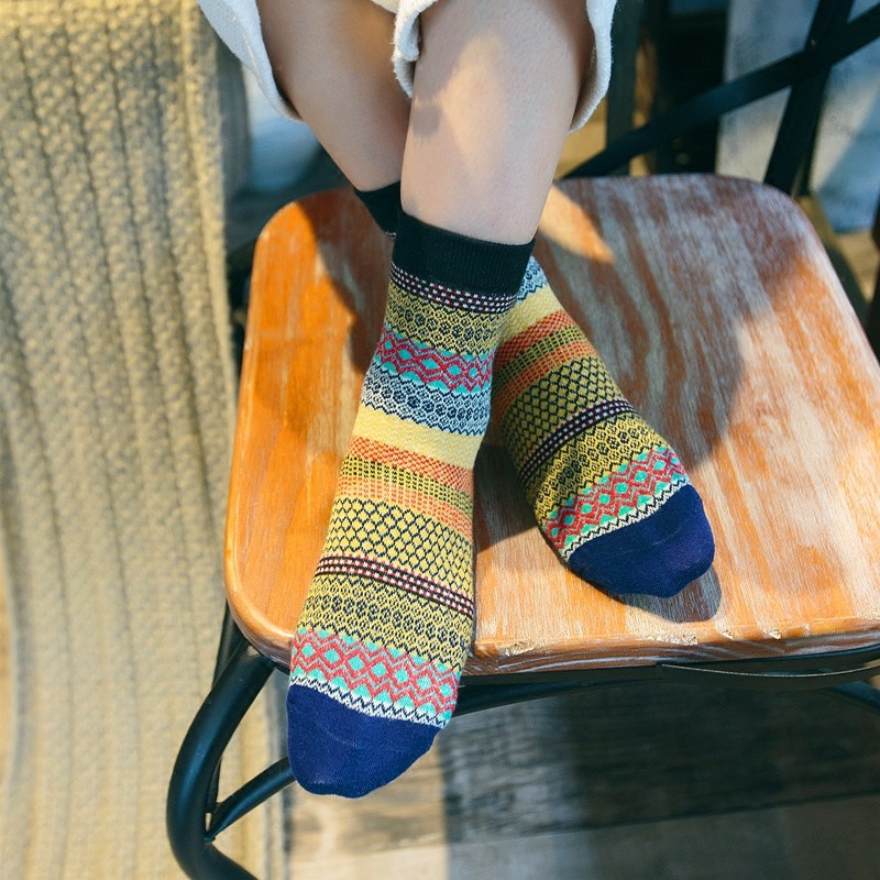 National color cotton socks