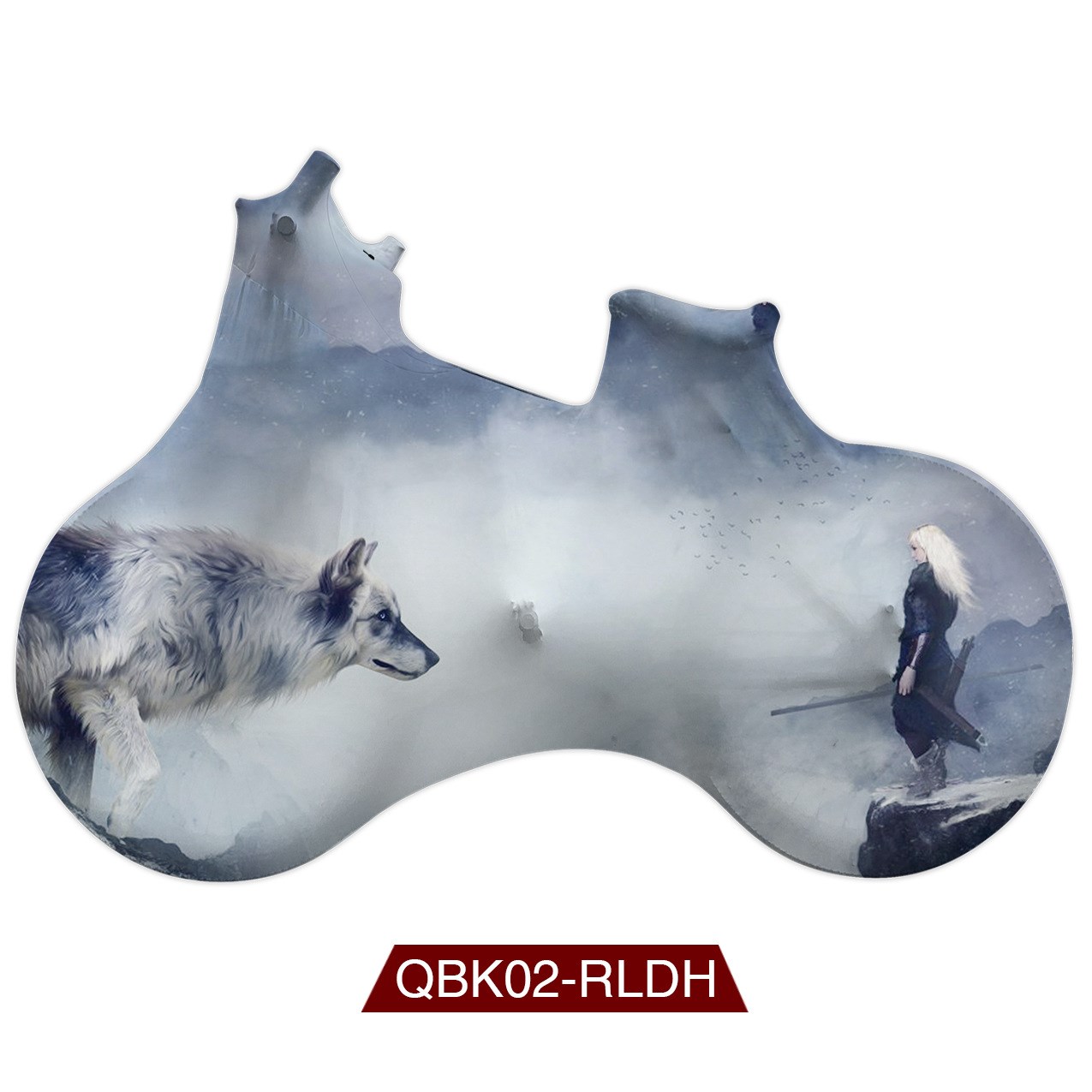Racing bike wheel digital print gown – Z19, One size