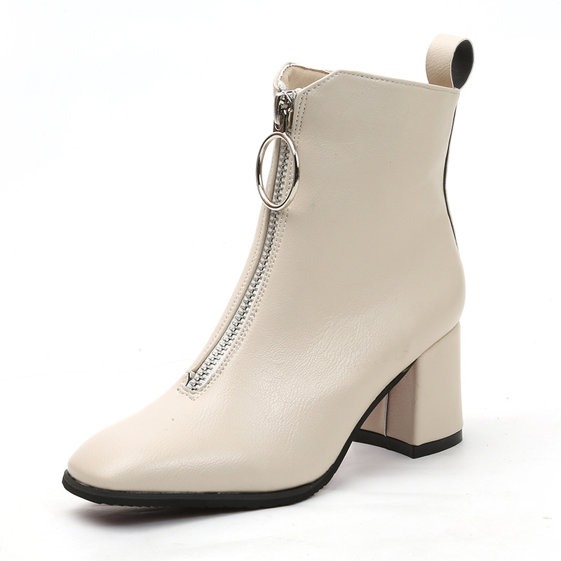Round toe Martin boots White - Shop at LoveMi
