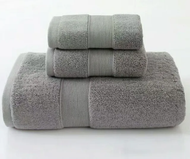 Bath towel pure cotton soft and absorbent Grey - Shop at LoveMi