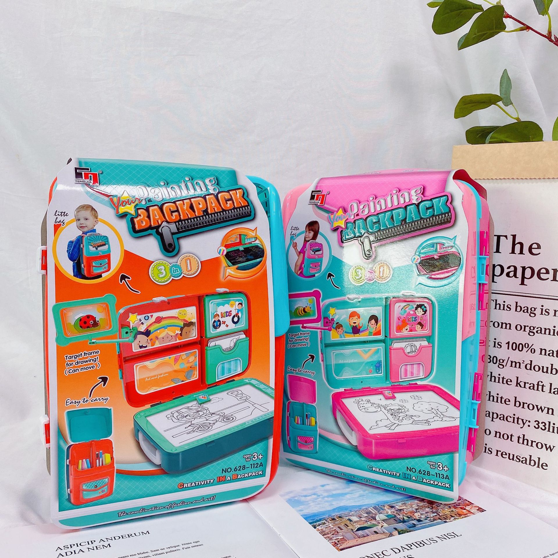 Children's 2 in 1 Painting Learning Backpack Toy — foto 7