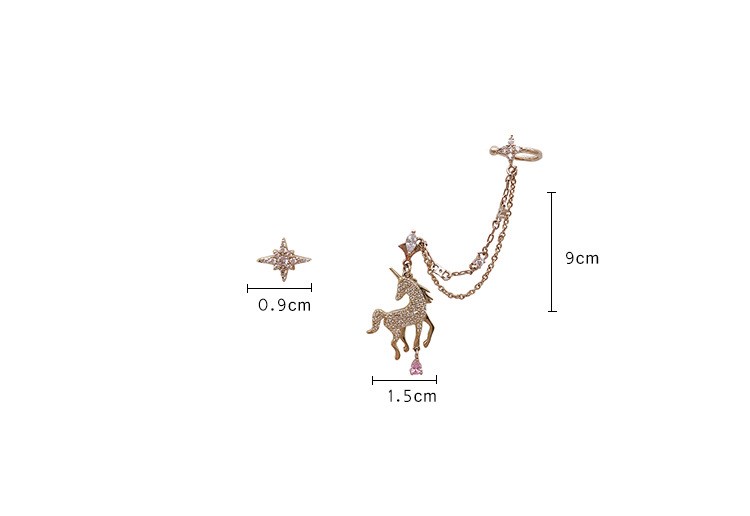 Dongdaemun Pegasus pierced earrings