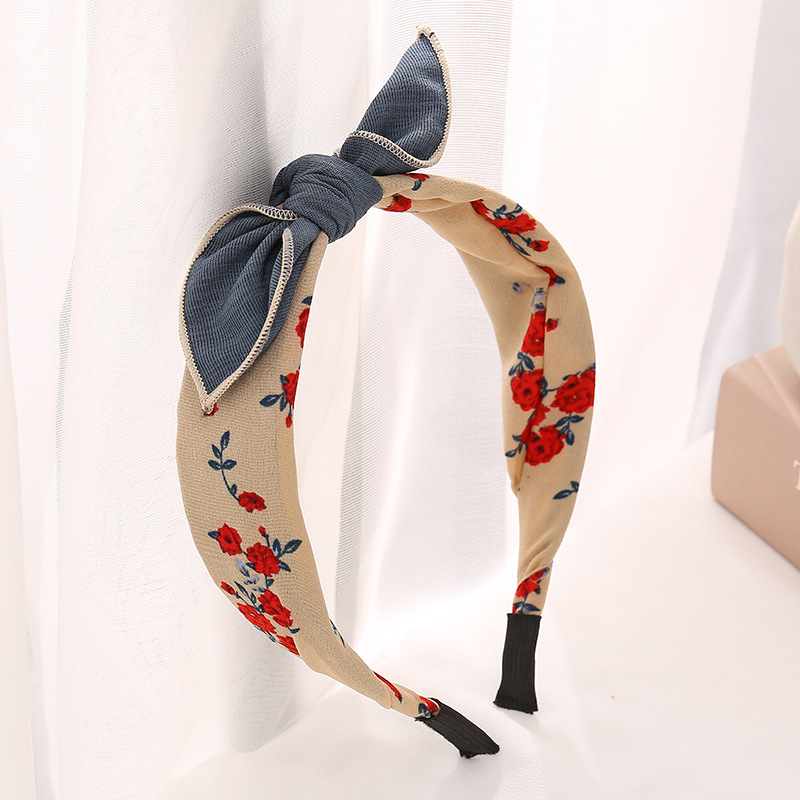 Bow Tie Headband Adult Middle School Student Cute Headband Khaki - Shop at LoveMi