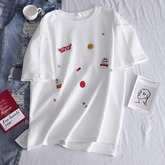 Loose and versatile student T shirt 9953 2 Xl - Shop at LoveMi