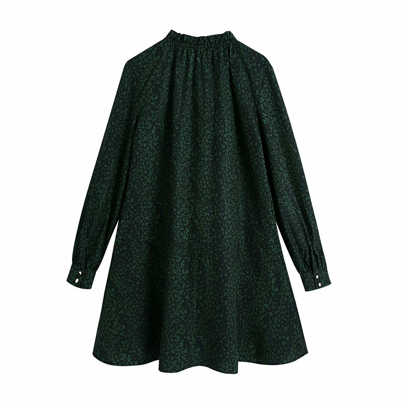 European And American Women's Printed Mini Dress