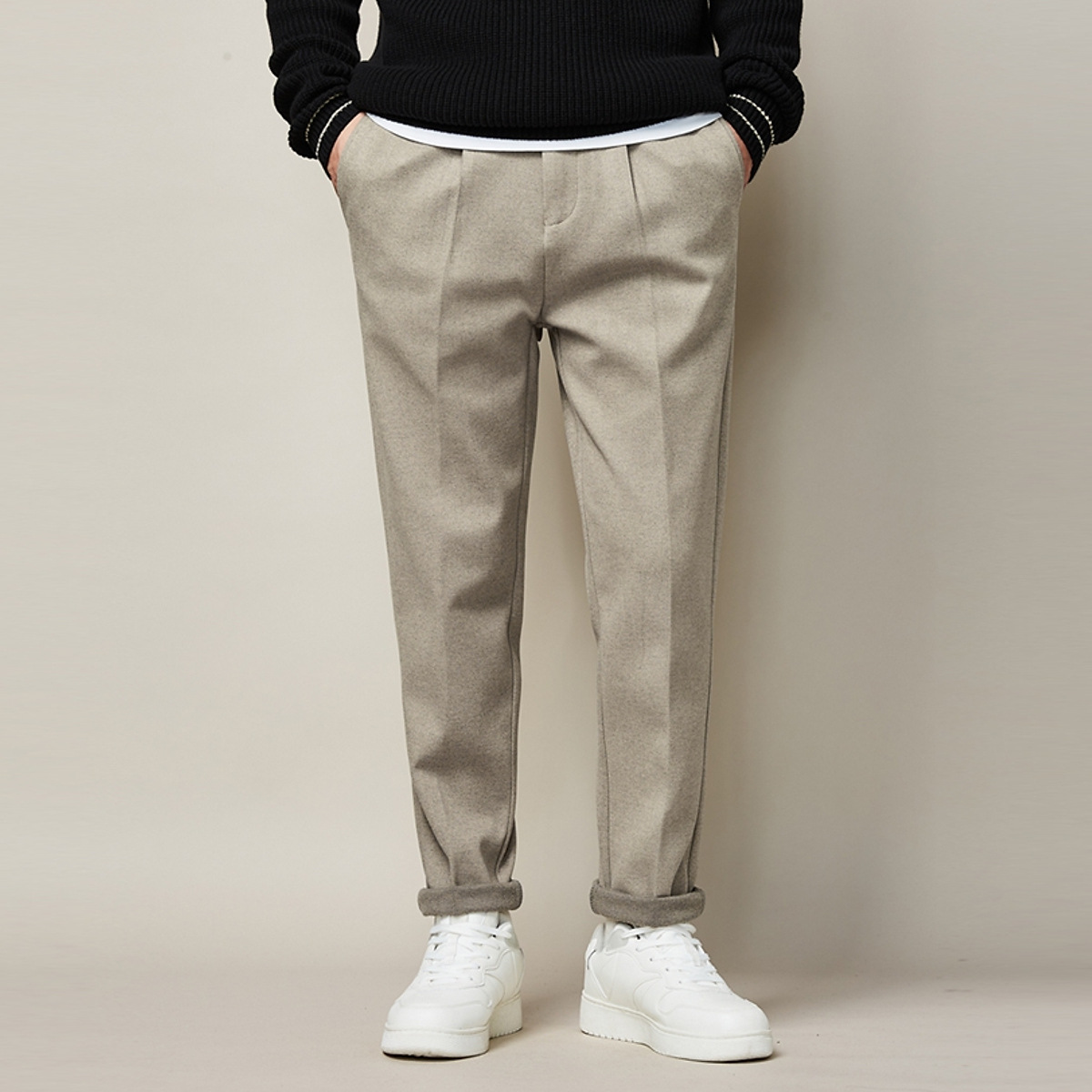 Men's New Style Men's Woollen Trousers In Autumn And Winter