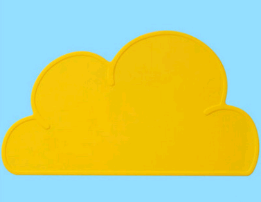 Baby child cloud silicone placemat insulation mobile plate waterproof and environmental protection student table mat