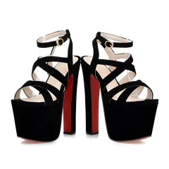 Stage catwalk high heel women's shoes - Black - View 1