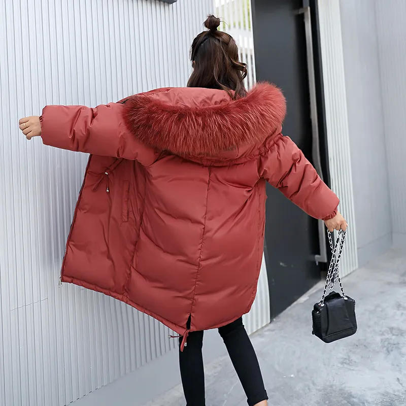 Women's cotton-padded jacket - Red