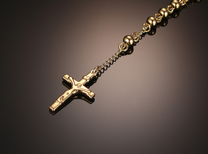 Cross pendant long necklace