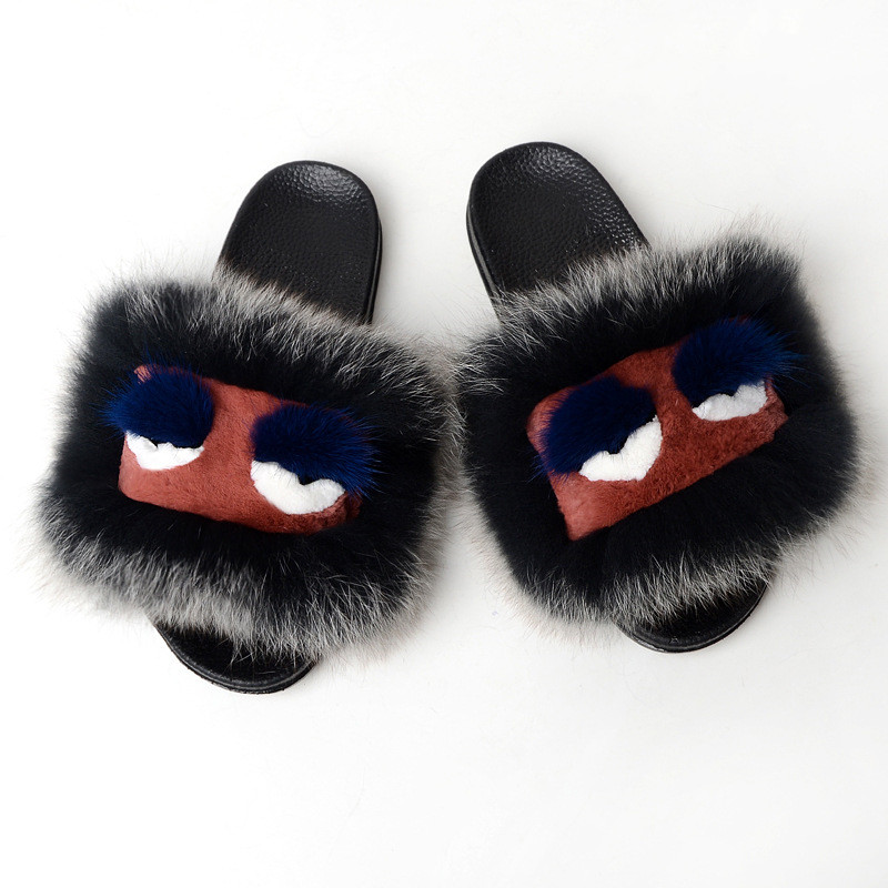 Fashion antiskid fur casual beach shoes