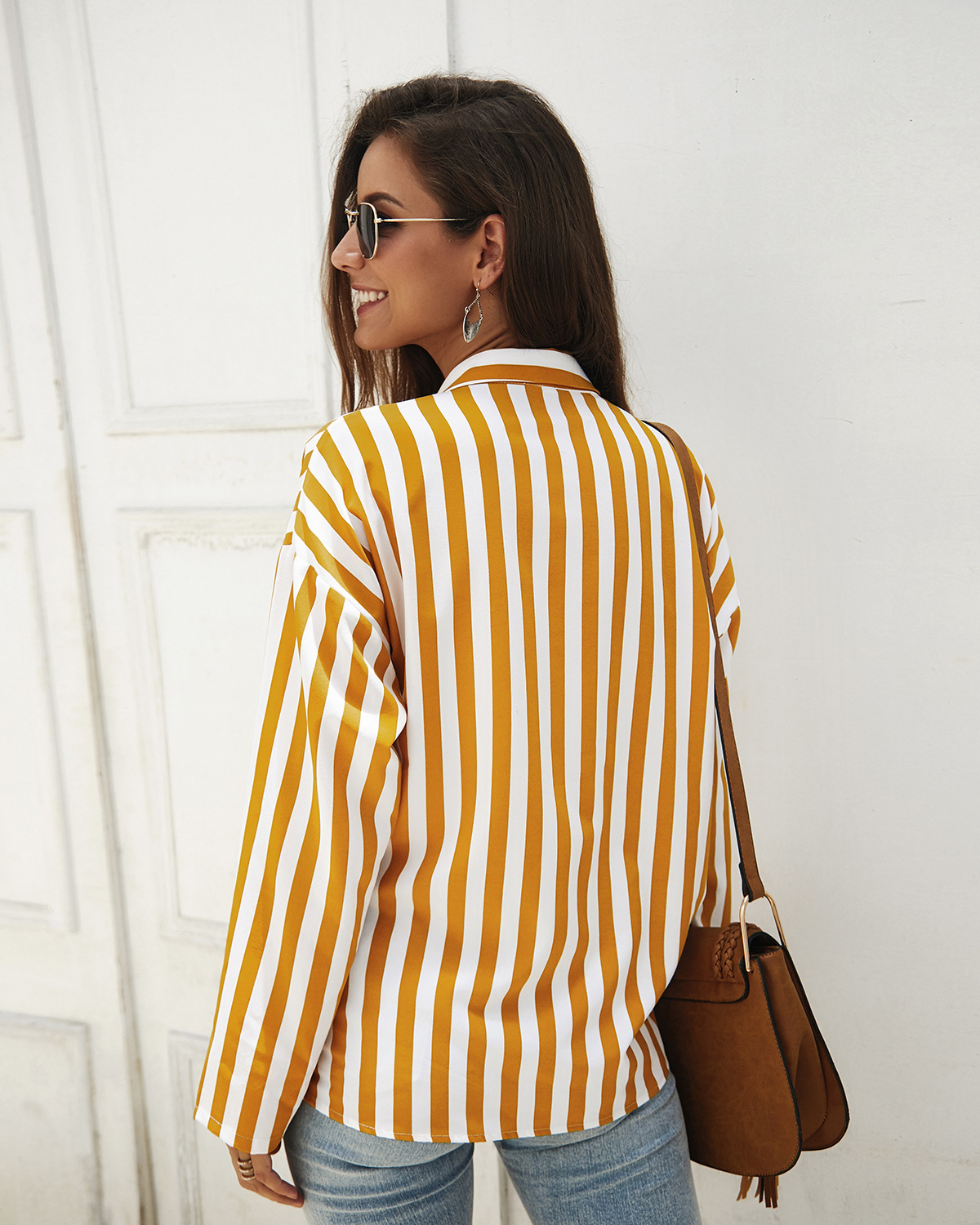 Ladies Knotted Striped Top
