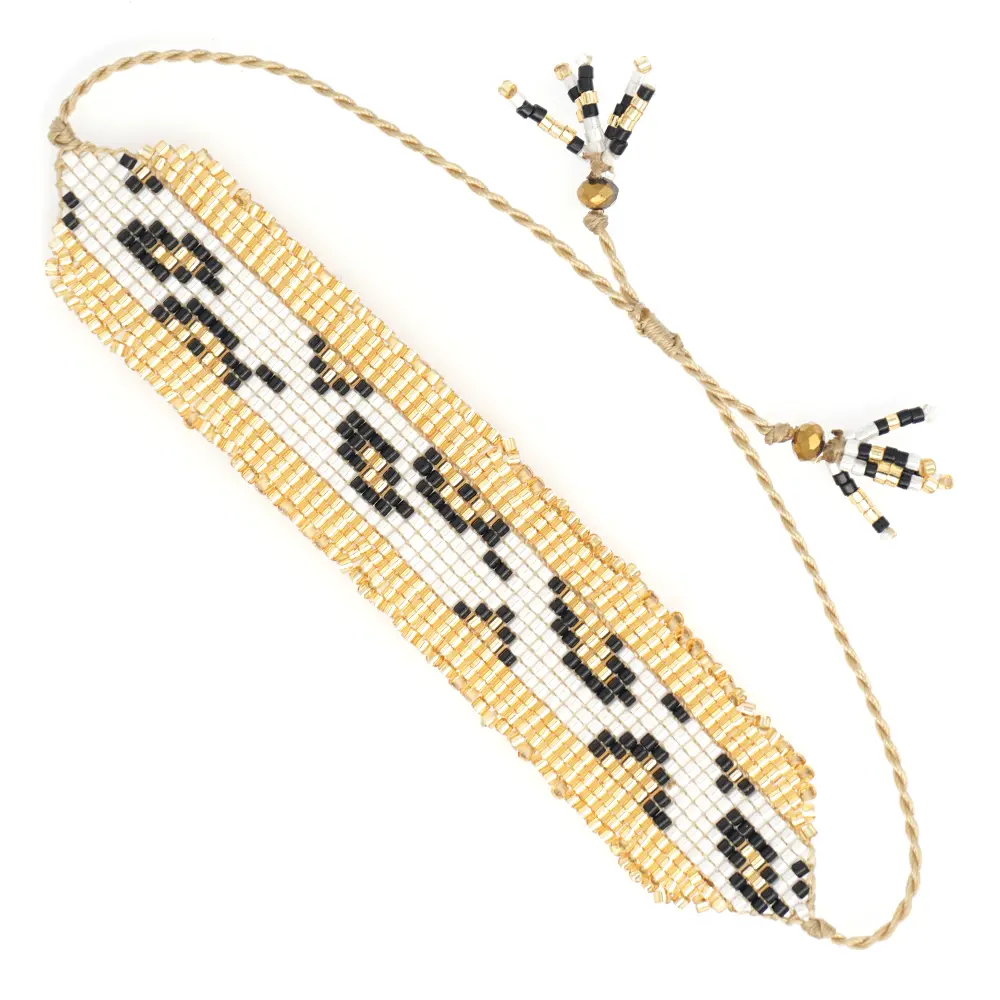 Rice bead woven bracelet