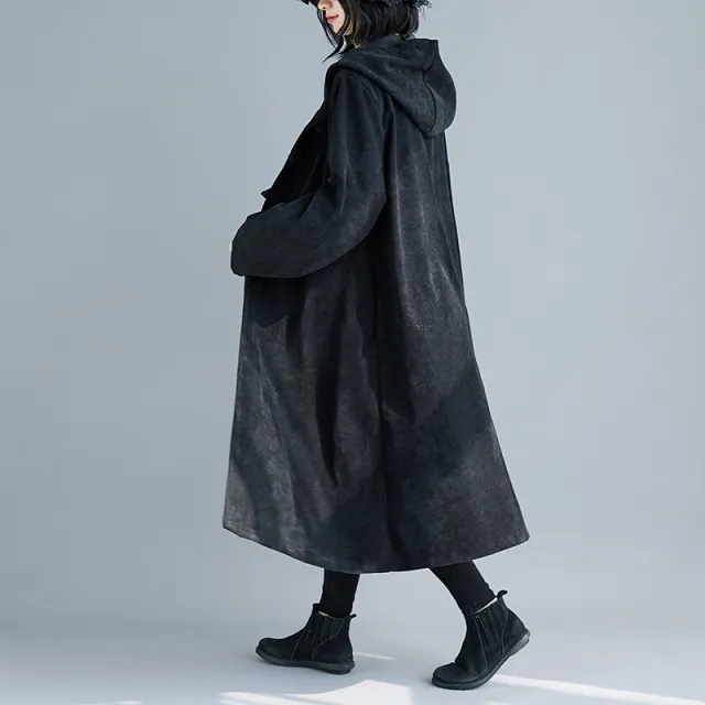 Autumn New Style Loose Large Size Literary Retro Leisure Black - Shop at LoveMi