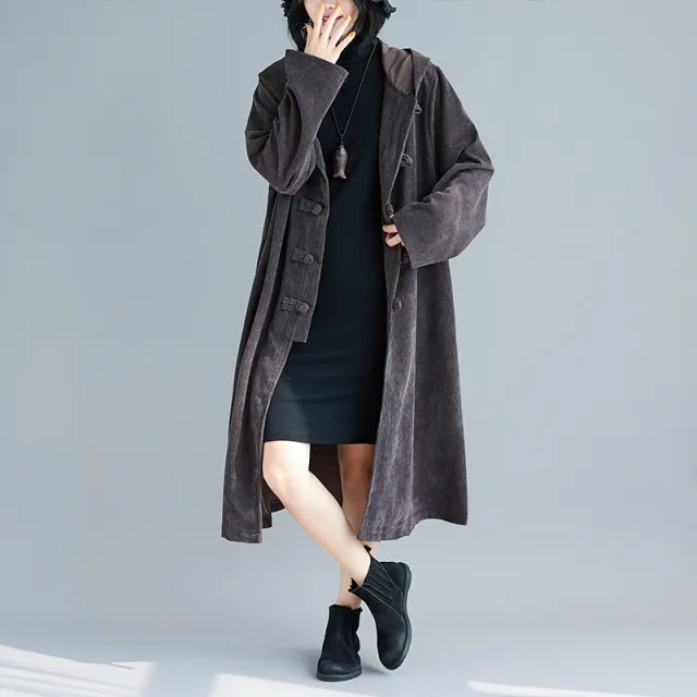 Autumn New Style Loose Large Size Literary Retro Leisure Grey - Shop at LoveMi
