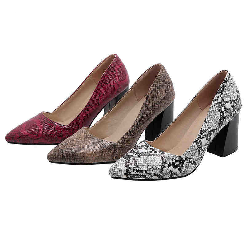 Women's shoes spring new snake pattern
