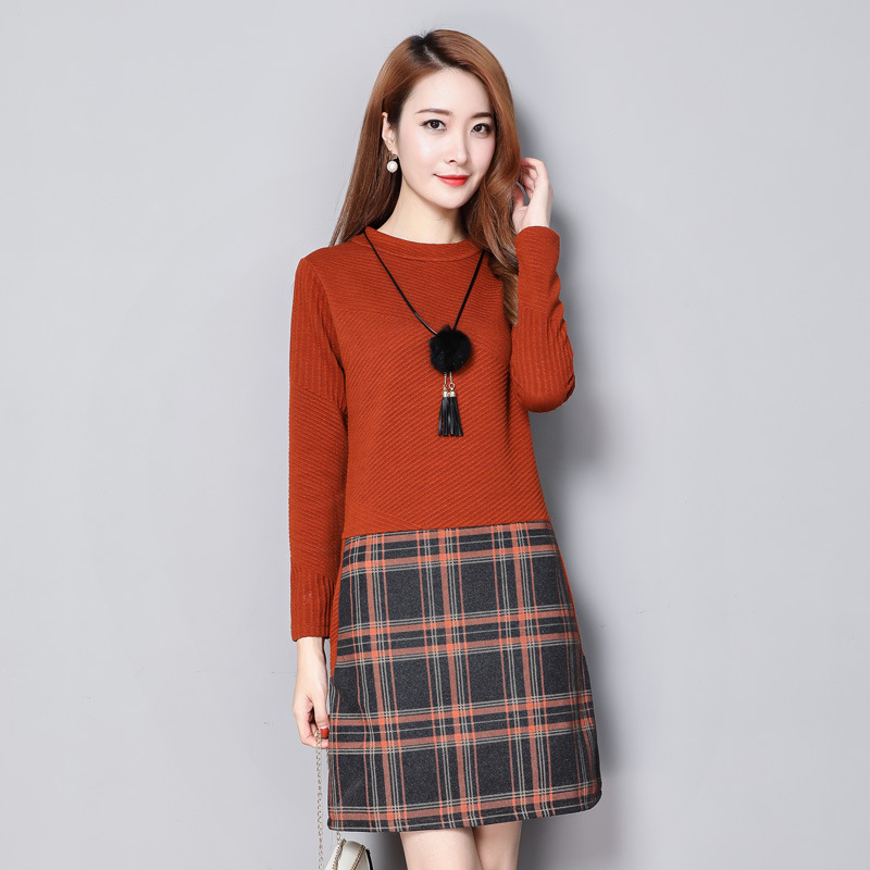 Autumn women's clothing new dress woolen
