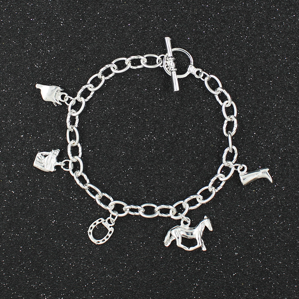 Electroplated silver horseshoe