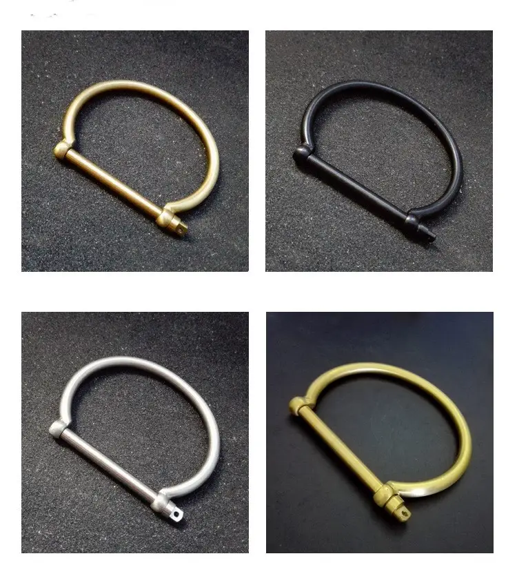 Vintage rectangular anchor hook horseshoe buckle bracelet