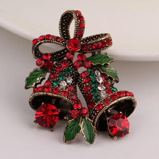 Christmas suit pin brooch Ancient Gold - Shop at LoveMi
