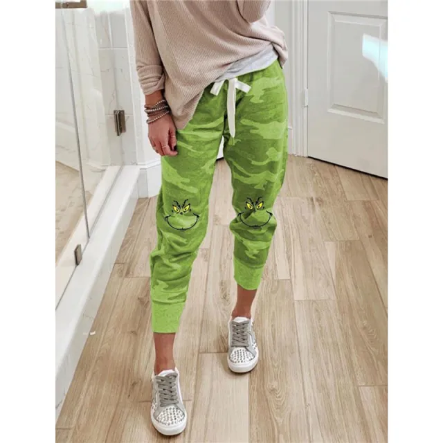 Christmas Geek CHRISTMAS Wide Leg Pants Green - Shop at LoveMi