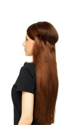 Real hair wig European and American fishing line 14Inch - Shop at LoveMi