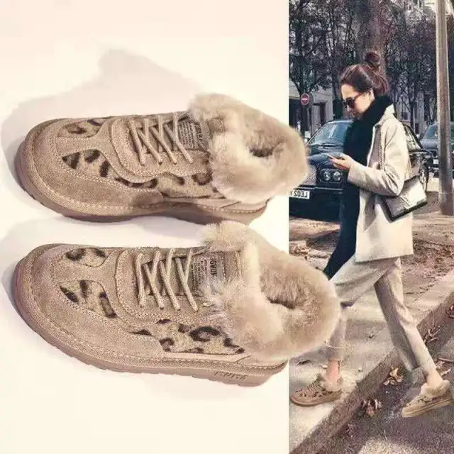 Leopard print platform boots Beige - Shop at LoveMi