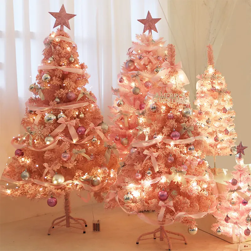 Pink Christmas Tree Decoration Ornaments Decorations for Home Xmas
