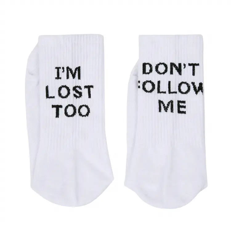 English alphabet socks ins tide