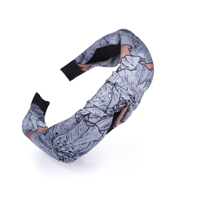 Simple Wide Sided Knotted Face Wash Headband Grey - Shop at LoveMi
