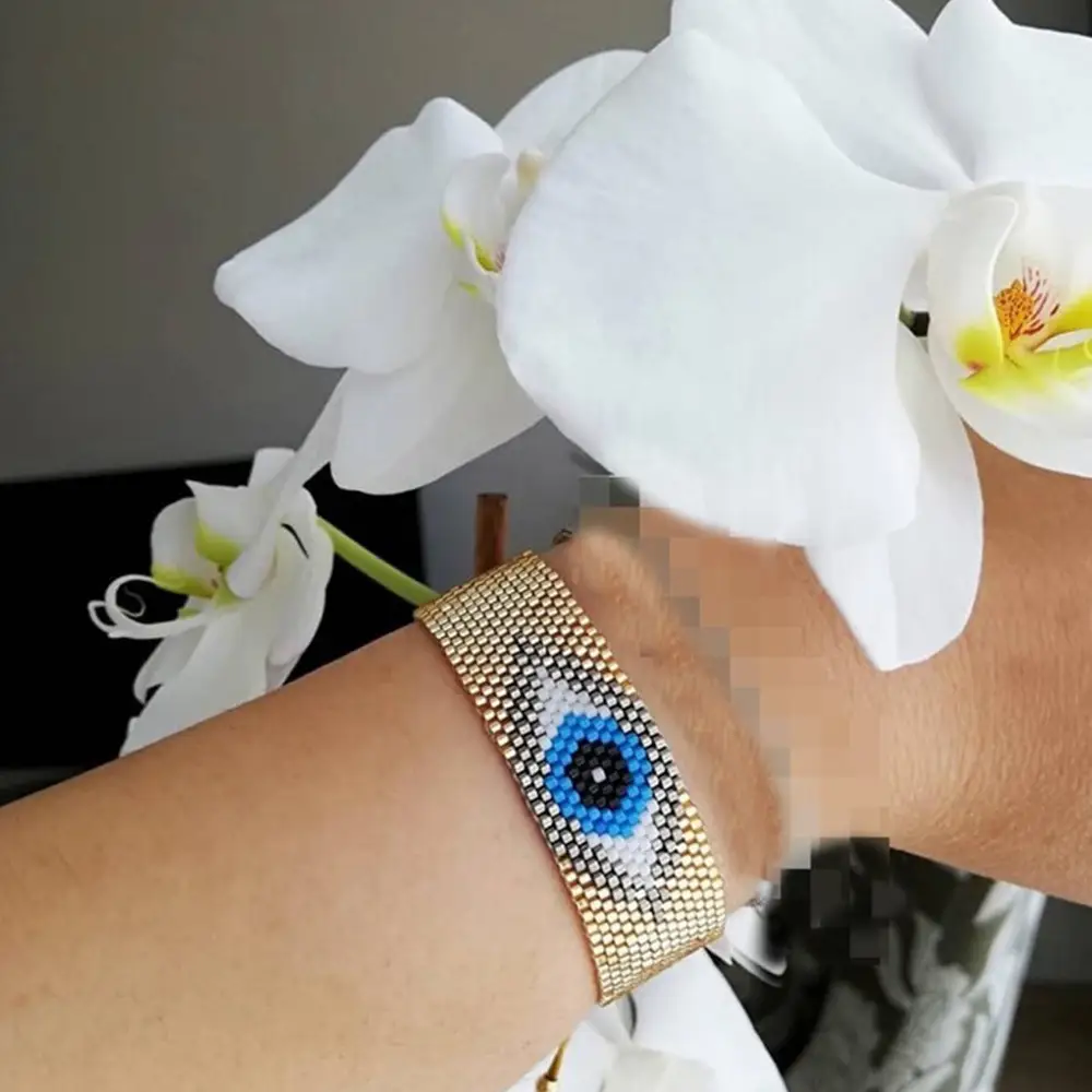 Rice bead woven bracelet
