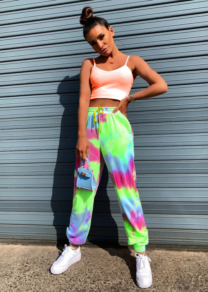 Women's tie-dye fashion casual pants sweatpants