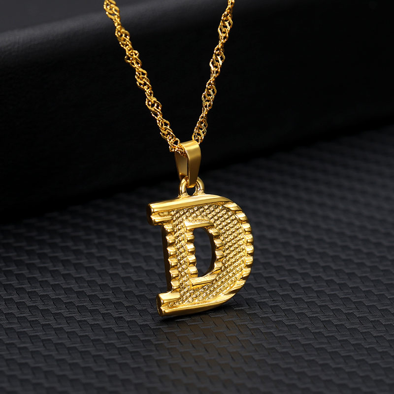 26 letters gold plated pendant necklace - Shop at LoveMi