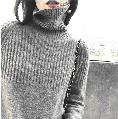 Autumn and winter new high-neck sweater women