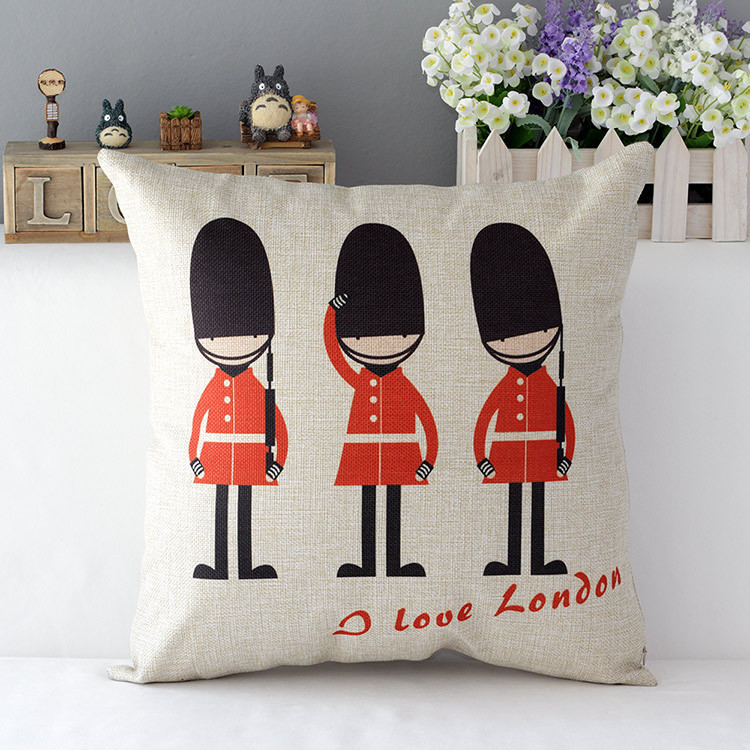 Retro British style sofa pillow